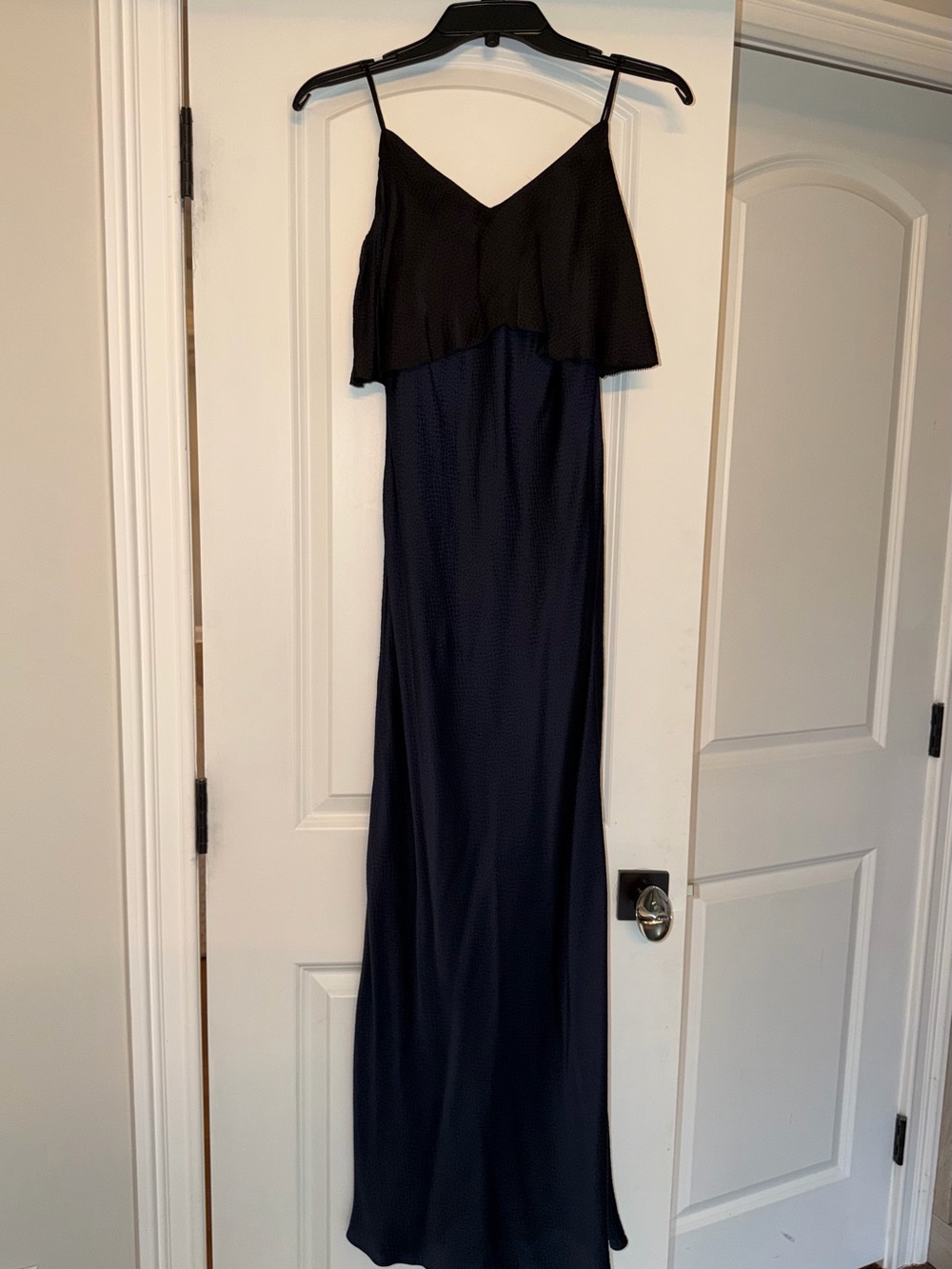 Diane Von Furstenberg Two-Tone Cocktail Dress with Flounce Bodice